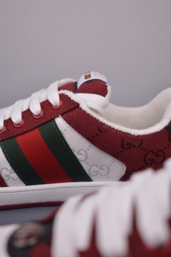 sy_no_A17EB36FE52C9C65E690F4B977E6D558_7 Gucci Screener Burgundy GG Canvas & White Leather Sneaker