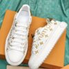 sy_no_A26AA54C5EB37A9398E8F95508F28F23_3 Louis Vuitton Time Out White & Gold Platform Sneakers