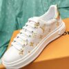 sy_no_A26AA54C5EB37A9398E8F95508F28F23_4 Louis Vuitton Time Out White & Gold Platform Sneakers