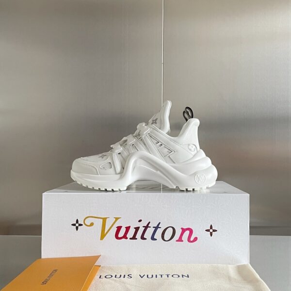 Louis Vuitton LV Archlight White & Grey Monogram Wave Sole Sneakers