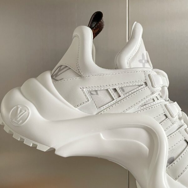 Louis Vuitton LV Archlight White & Grey Monogram Wave Sole Sneakers