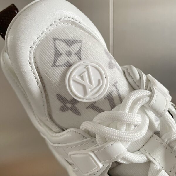 Louis Vuitton LV Archlight White & Grey Monogram Wave Sole Sneakers