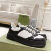 sy_no_A3164D73C8139399F32FC0D77D47DA9C_0 Black & White Embossed Leather Platform Sneakers