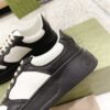 sy_no_A3164D73C8139399F32FC0D77D47DA9C_7 Black & White Embossed Leather Platform Sneakers