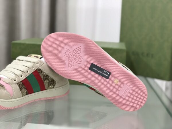 sy_no_A32DC9ECE3863601F5187870C5759ADB_8 Gucci Screener Beige & Pink GG Supreme Canvas Sneakers