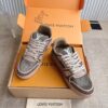 sy_no_A35984662CE77D83F042474B060D3CCA_0 Louis Vuitton LV Trainer Taupe Brown & Snake-Textured Sneakers