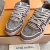 sy_no_A35984662CE77D83F042474B060D3CCA_5 Louis Vuitton LV Trainer Taupe Brown & Snake-Textured Sneakers