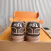 sy_no_A35984662CE77D83F042474B060D3CCA_6 Louis Vuitton LV Trainer Taupe Brown & Snake-Textured Sneakers