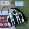 Gucci Exquisite Mini Canvas Top Handle Bag – Ivory Leather & Black Canvas