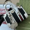 Gucci Exquisite Mini Canvas Top Handle Bag – Ivory Leather & Black Canvas