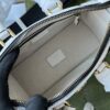 Gucci Exquisite Mini Canvas Top Handle Bag – Ivory Leather & Black Canvas