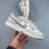sy_no_A3E1C6A099ACF4164700B3B76FCD0910_3 Nike Dunk Low “Cream Pink & Taupe Swoosh” Double Lace Sneakers