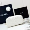Chanel Vanity Case with Handle – Quilted Lambskin Chain Bag (White)