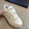 Prada Downtown White Leather Platform Sneakers