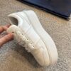 Prada Downtown White Leather Platform Sneakers
