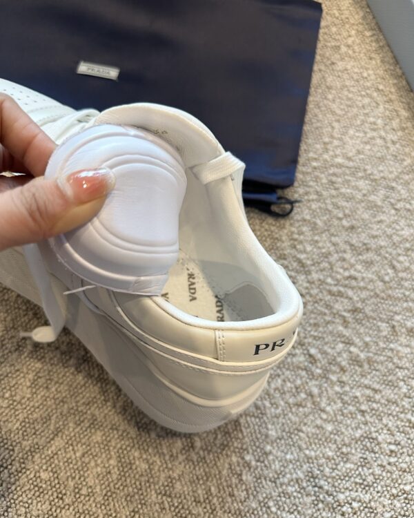 Prada Downtown White Leather Platform Sneakers