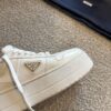 Prada Downtown White Leather Platform Sneakers