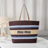 sy_no_A5CCD29456B865F175C26F9CCB4227E8_0 Miu Miu Women's Large Woven Fabric Tote/Shoulder Bag