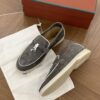 sy_no_A5F23FDA2E78609ED1BC191EEFE945D6_5 Loro Piana Summer Charms Walk Dark Taupe & Grey Suede Loafers