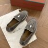 sy_no_A5F23FDA2E78609ED1BC191EEFE945D6_6 Loro Piana Summer Charms Walk Dark Taupe & Grey Suede Loafers