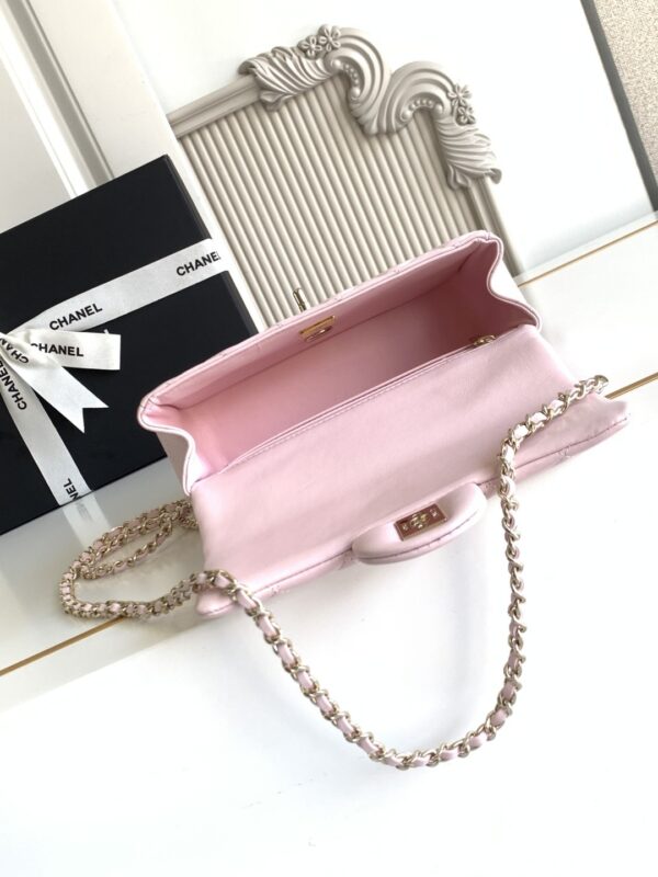 sy_no_A7416417DA65570CDE294FF0F58B32F4_5 Pink Mini Quilted Leather Top-Handle Flap Bag