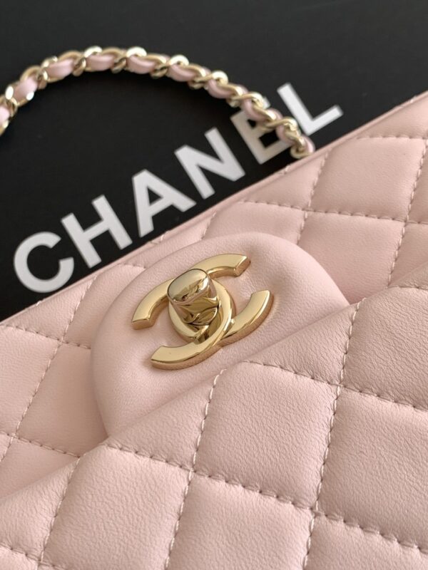 sy_no_A7416417DA65570CDE294FF0F58B32F4_6 Pink Mini Quilted Leather Top-Handle Flap Bag