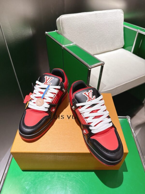 sy_no_A7548E3B3B5A2409F110EB5ABF1DC071_1 Louis Vuitton LV Trainer Maxi / LV Skate Black, Red & White Retro Skate Sneakers