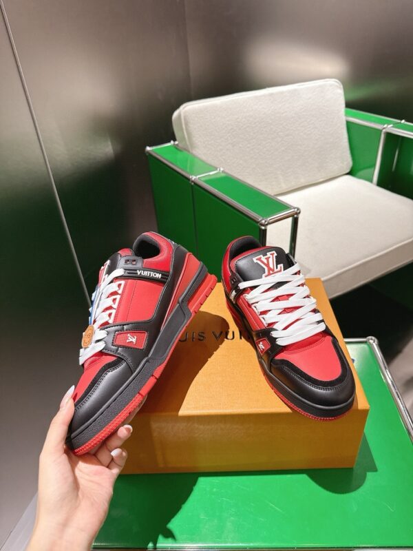 sy_no_A7548E3B3B5A2409F110EB5ABF1DC071_3 Louis Vuitton LV Trainer Maxi / LV Skate Black, Red & White Retro Skate Sneakers