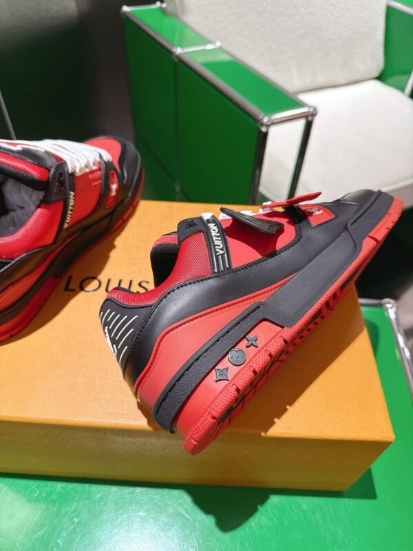 sy_no_A7548E3B3B5A2409F110EB5ABF1DC071_6 Louis Vuitton LV Trainer Maxi / LV Skate Black, Red & White Retro Skate Sneakers