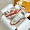 sy_no_A7BE6C7B86F7B9DFD4620A2CFF04BB0E_2 Louis Vuitton LV Trainer Orange Damier Canvas & White Leather Retro Sneakers