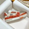 sy_no_A7BE6C7B86F7B9DFD4620A2CFF04BB0E_5 Louis Vuitton LV Trainer Orange Damier Canvas & White Leather Retro Sneakers