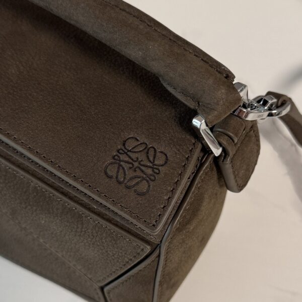 Loewe Mini Featherlight Puzzle Bag – Grained Nubuck Leather