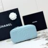Chanel Vanity Case with Handle – Quilted Lambskin Chain Bag (Blue)