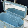 Chanel Vanity Case with Handle – Quilted Lambskin Chain Bag (Blue)