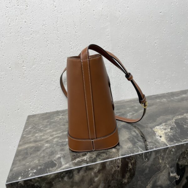 sy_no_A9297027416D72DB718D77D3530A697A_2 Brown Cuir Triomphe Small Smooth Calfskin Bucket Bag