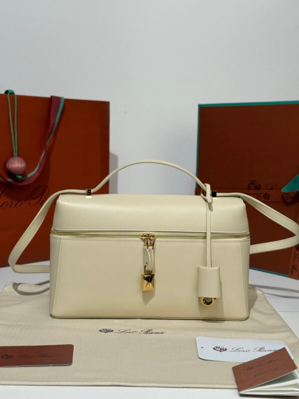 Loro Piana Extra Bag L27 Shoulder Bag – Saddle Leather (White)