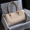 sy_no_A9DB2DA5AD7507587E0AB57BBACB7A50_1 White Cerf-Style Large Leather Tote Bag