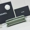 sy_no_A9EC87F09DFE8D767A5EF0908121ADEF_3 Green Quilted Textured Calfskin WOC Chain Wallet