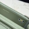 sy_no_A9EC87F09DFE8D767A5EF0908121ADEF_7 Green Quilted Textured Calfskin WOC Chain Wallet