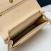 sy_no_AA1B64032D52D6CEB2340086874F838C_5 Light Beige Apricot Quilted Textured Calfskin WOC Chain Wallet