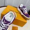 sy_no_AA3AD4D49832A4B1D0B0F43CB92B1ECA_6 Louis Vuitton LV Checker Purple Suede & Tan Leather Retro Sneakers