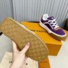 sy_no_AA3AD4D49832A4B1D0B0F43CB92B1ECA_8 Louis Vuitton LV Checker Purple Suede & Tan Leather Retro Sneakers