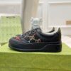 Black Multicolor Jacquard Low-Top Retro Sneakers