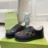 Black Multicolor Jacquard Low-Top Retro Sneakers