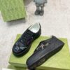 Black Multicolor Jacquard Low-Top Retro Sneakers