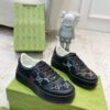 Black Multicolor Jacquard Low-Top Retro Sneakers