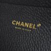 Black Medium Baguette-Style Textured Leather Bag