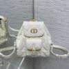 Dior Women's Medium Caro Backpack – Milk-colored Lambskin with Gold-tone CD Logo (2025 New Model)