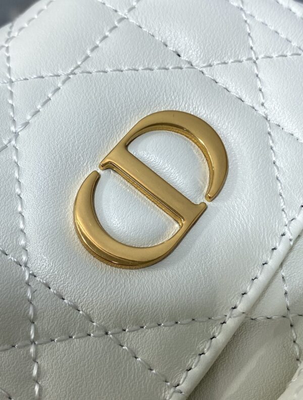 Dior Women's Medium Caro Backpack – Milk-colored Lambskin with Gold-tone CD Logo (2025 New Model)