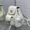 Dior Women's Medium Caro Backpack – Milk-colored Lambskin with Gold-tone CD Logo (2025 New Model)